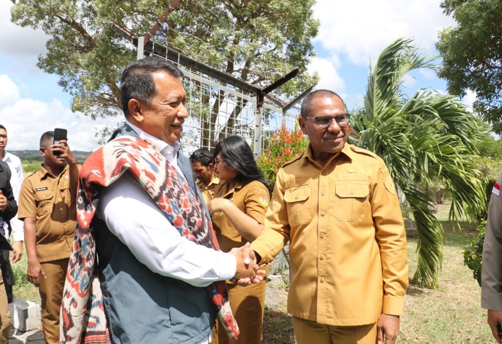 Menteri ATR/BPN berjabat tangan dengan Wakil Gubernur NTT