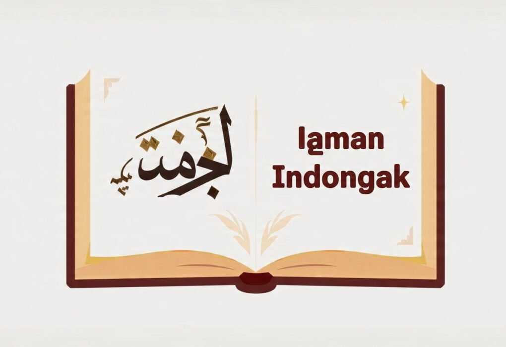 .`Ilustrasi buku berbahasa Arab diterjemahkan ke bahasa Indonesia, konsep kamus dan penerjemahan`