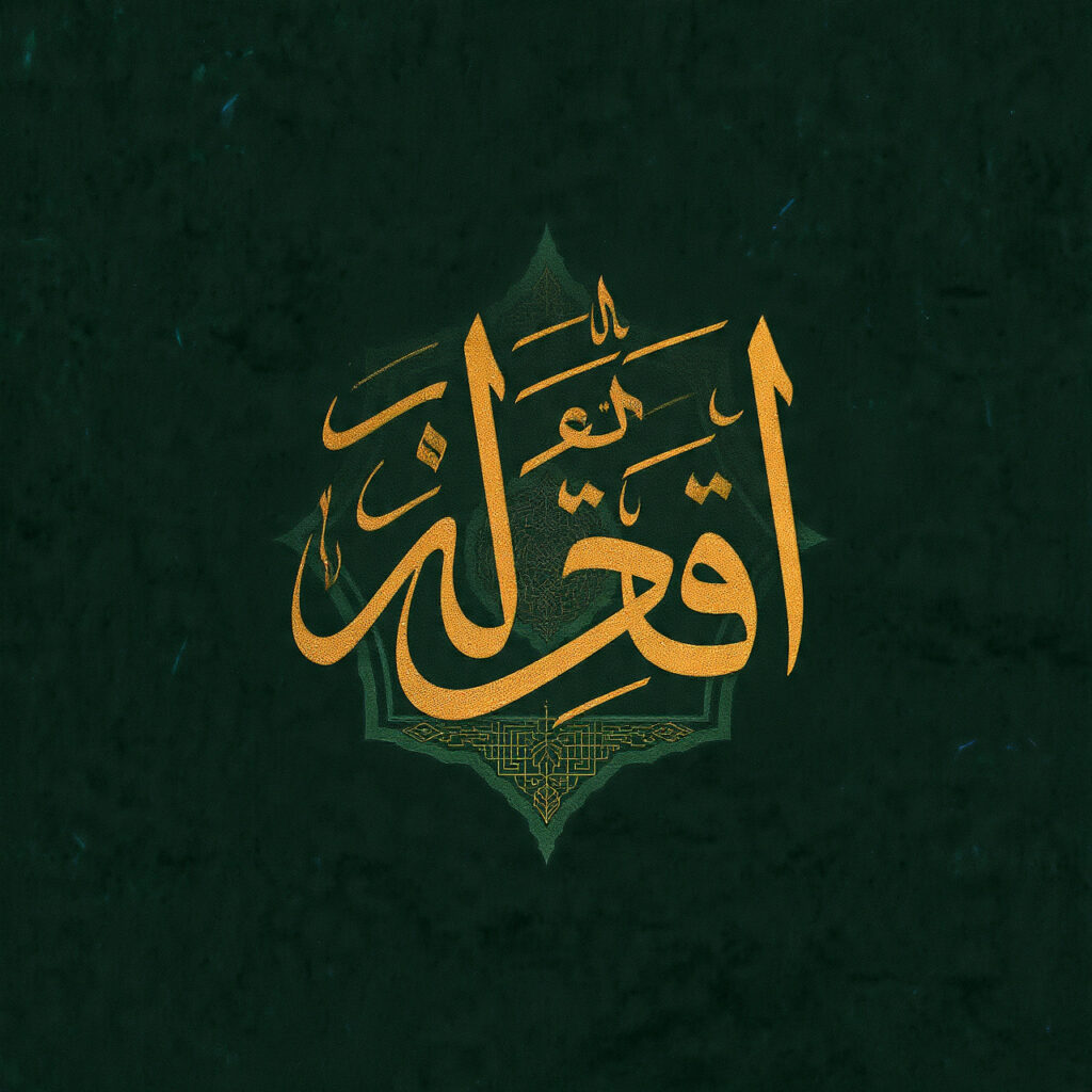 Kaligrafi "Al-Akhirah" yang berarti Akhirat dalam bahasa Arab