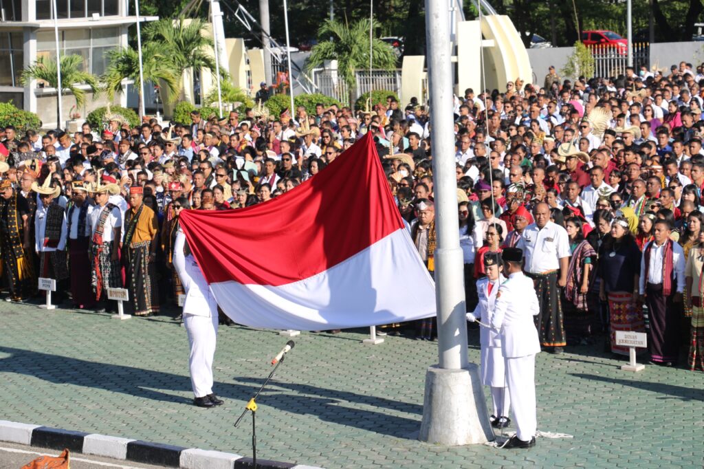 upacara Hari lahir Pancasila 2026 realisasi PAD NTT 17,86 persen wagub johni asadoma
